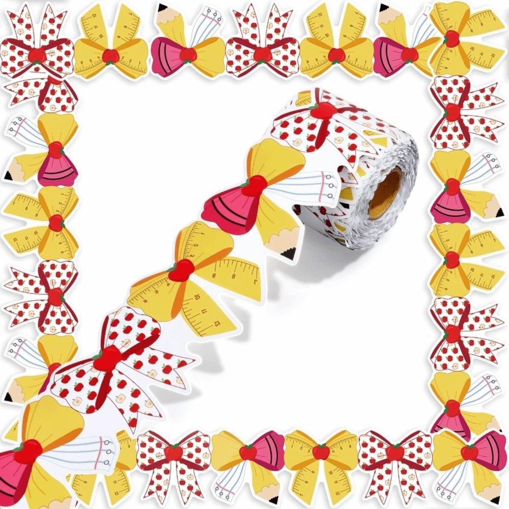 Self-Adhesive Bulletin Board Border Poster Border Stickers for Classroom Decorations D