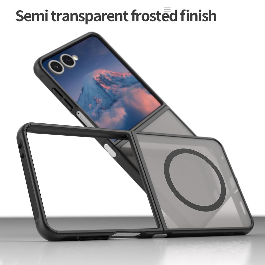 Z Flip7 Slim Matte For Magsafe Shockproof Case for For Samsung Galaxy Z Flip 7 PC TPU Hybrid Armor Magnetic Wireless Charging Cover