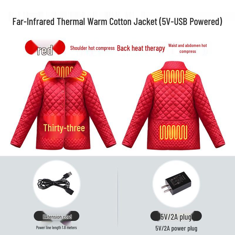 

Smart Heated Down Jacket for Middle-aged and Elderly - Warm, Temperature-Controlled Coat for Home and Travel 3XL [77.5-82.5 kg]