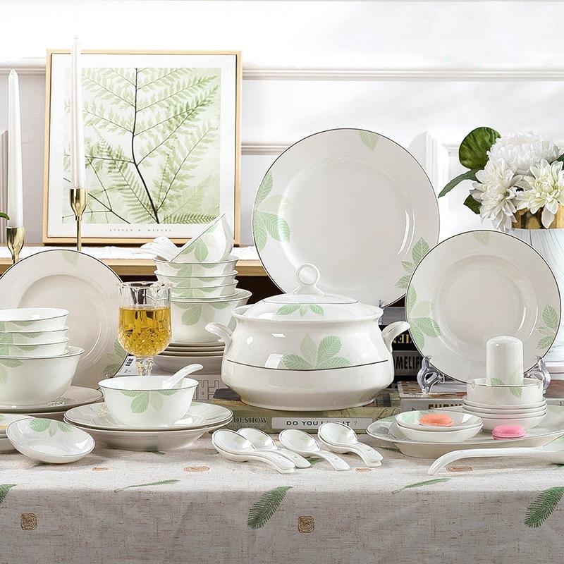 Zestaw ceramicznej zastawy stołowej Qianhua Zhike Jingdezhen