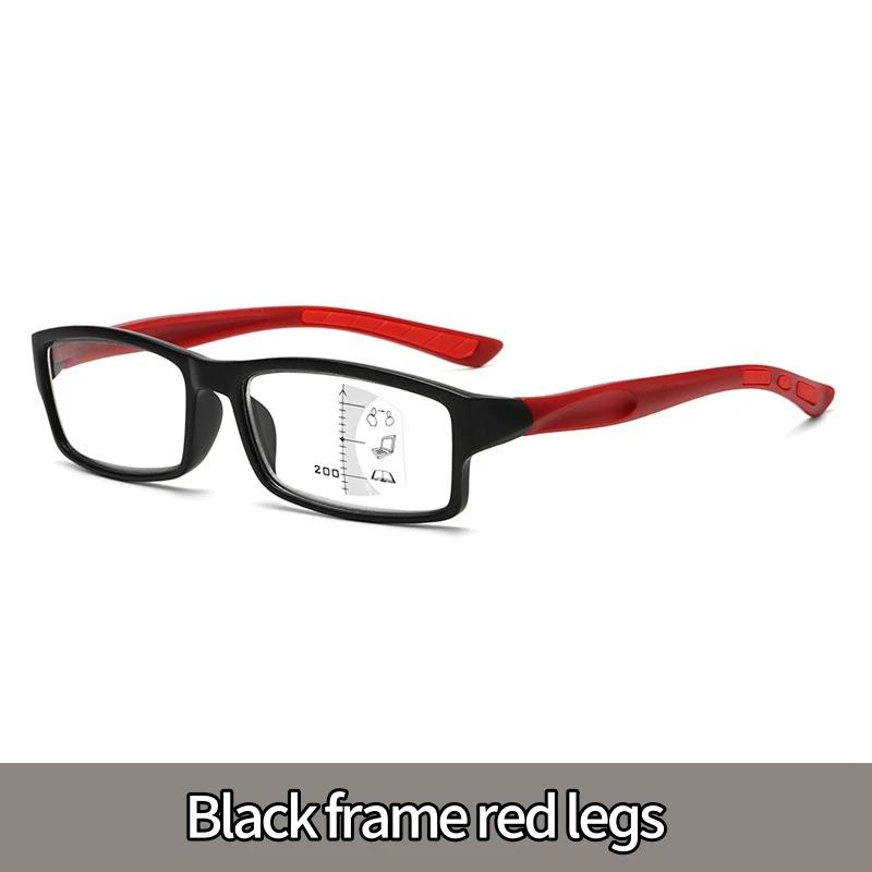 Mens Multifocal Progressive Reading Glasses Anti Blue Light Near Far HD Lens Eyewear Retro Style Diopters +1.0 To +4.0