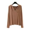 Plus Size Women's Long-Sleeve Modal T-Shirt - Hooded, Solid Color, Sun Protection, Lightweight for Spring/Summer