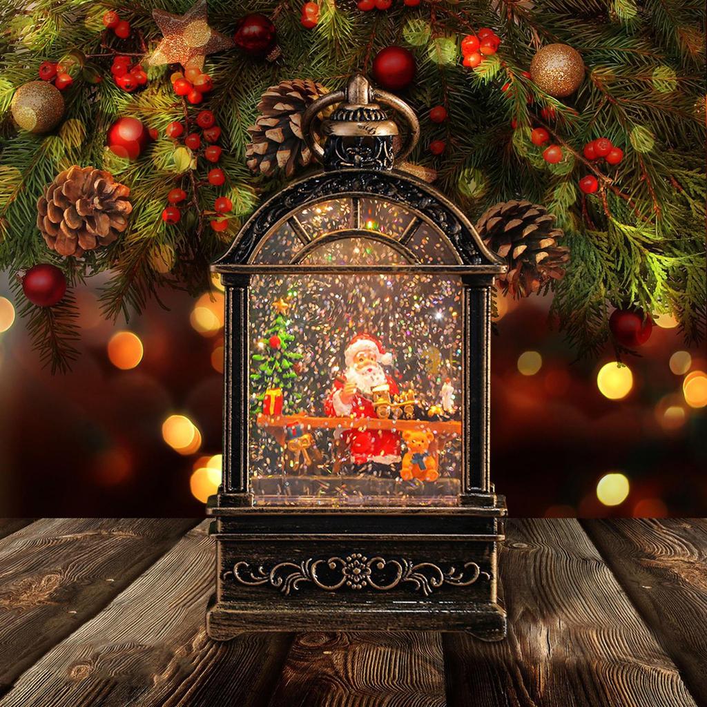 Christmas Lantern with Music, Snow Globe, Gift, Illuminated