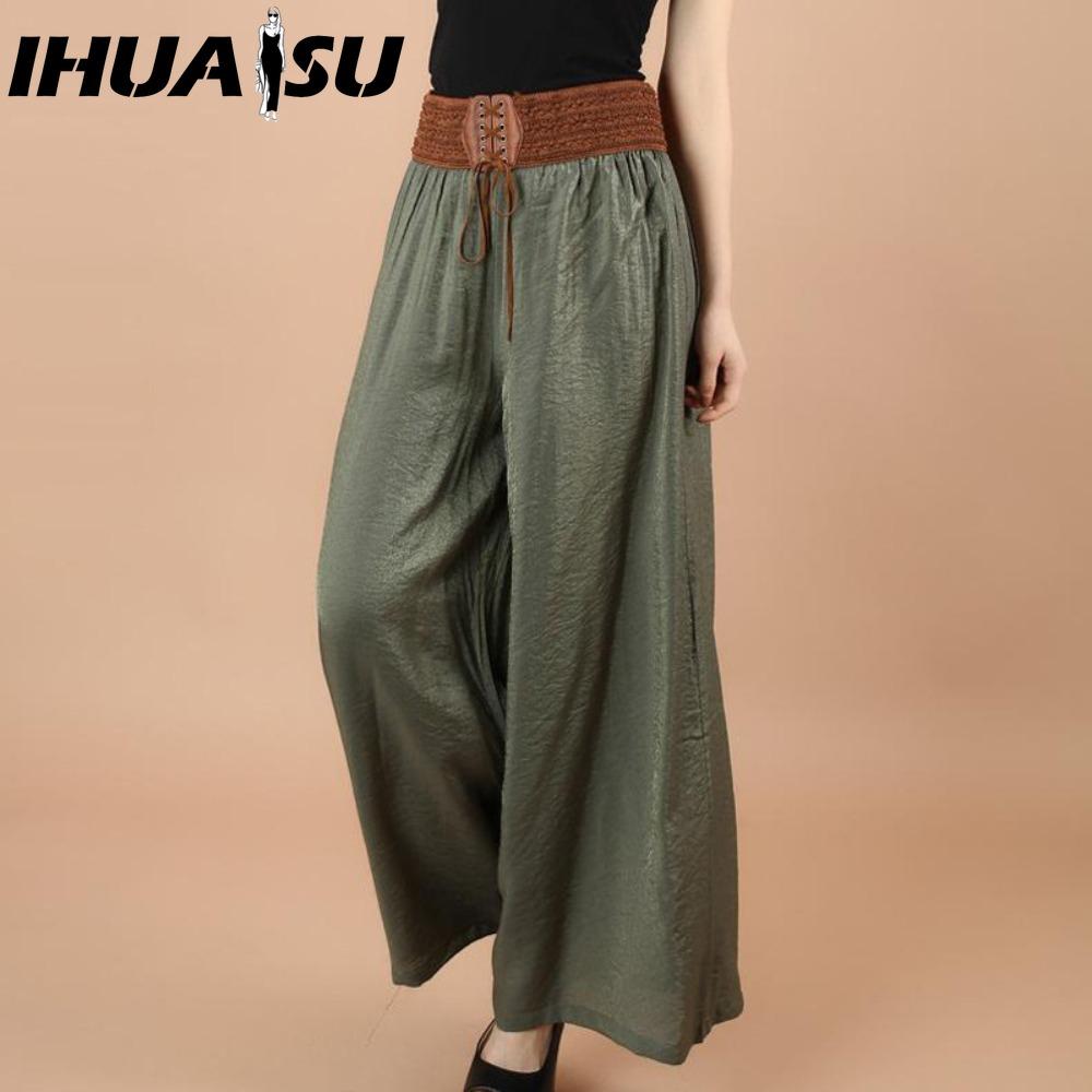 

IHUASU Women s Fashion Casual Solid Color Print Pants & Capris one size чёрный