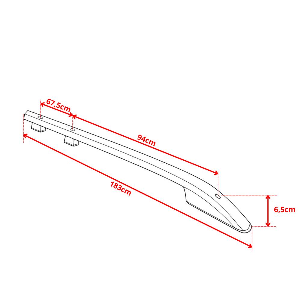 Roof Rails Dacia Dokker From 20132020 Renault Express From 2021 Black