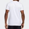 adidas T Shirts Men's White Crew Neck Moderate Straight Fit GE1057