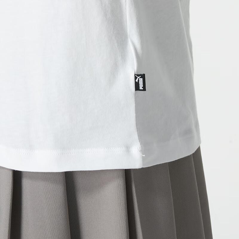 Puma American Vintage Logo Print Casual Breathable Loose Short Sleeve T-Shirt Women Tops White 685646-02