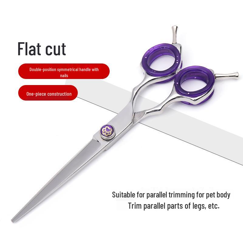 Professional Pet Grooming Scissors - Straight Curved Shears for Dogs and Cats