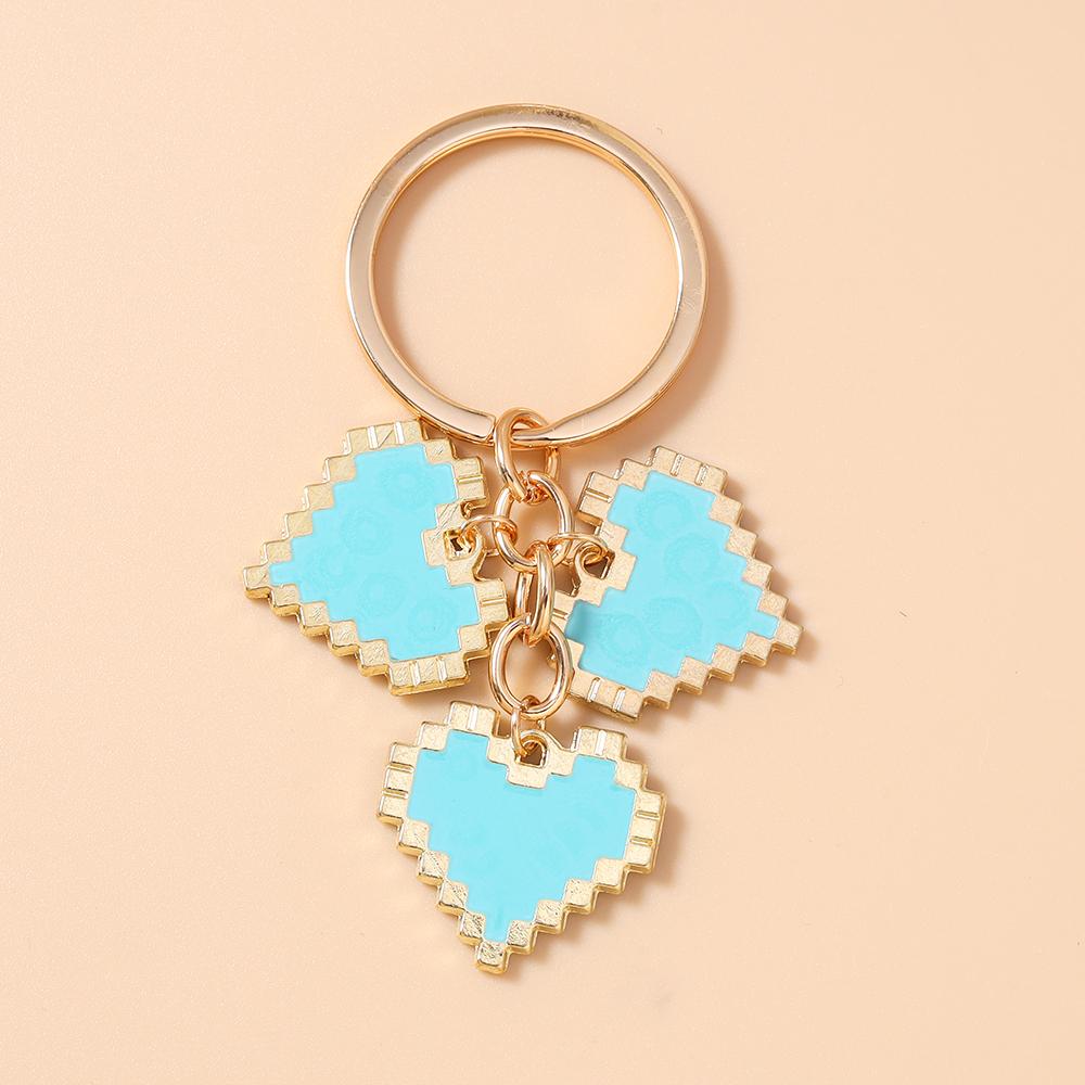 Cute Enamel Love Heart Key Chain Women Girls Key Ring Pendants for Handbag Decor DIY Handmade Key Holder Jewelry Gifts