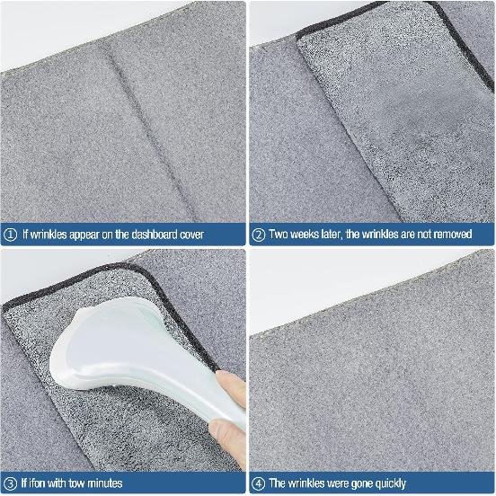 Dashboard Dash Cover Mat Carpet Compatible With 2010-2013 Mazda 3 Sedan/Hatchback/MazdaSpeed 3(Grey)