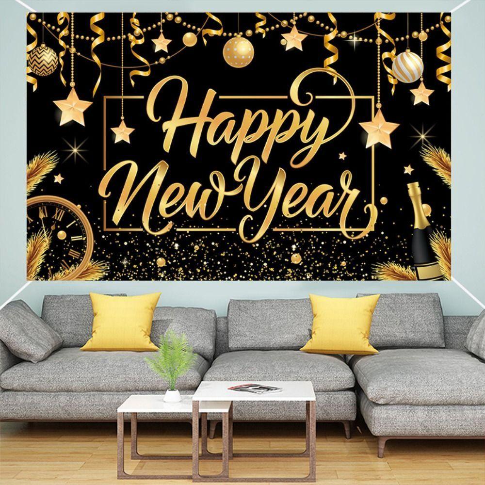 180x115cm New Year Decorations Countdown Party Background Banner  Home Party Decor