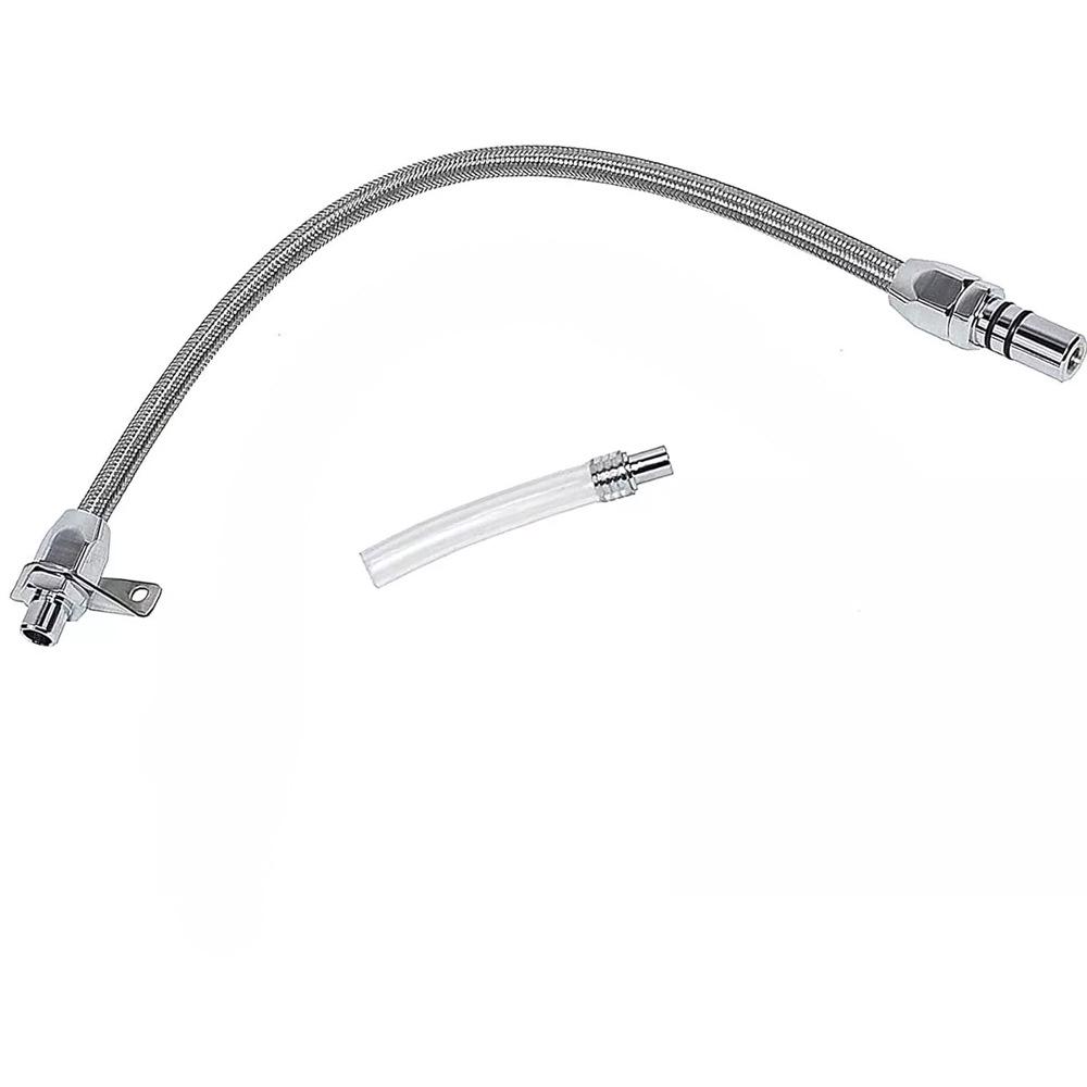 Automotive 530mm Transmission Dipstick for Chevrolet, Universal Oil Level Gauge, Silver
