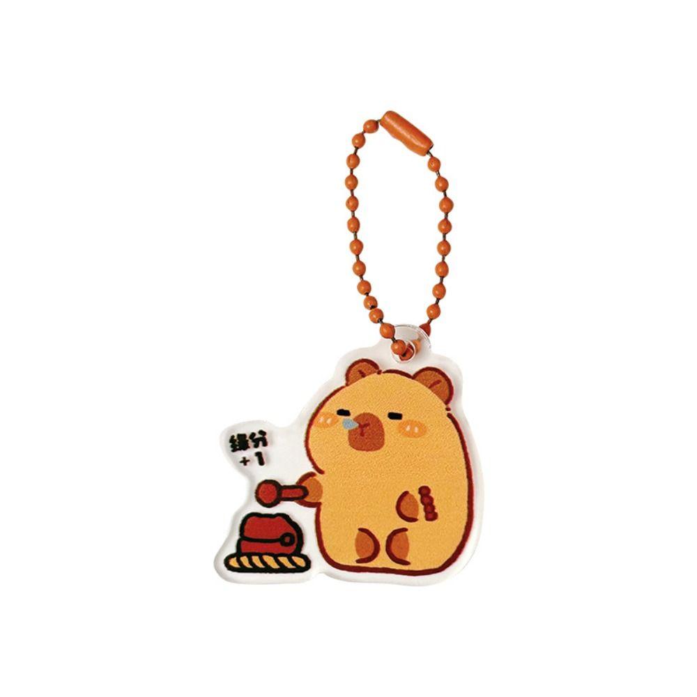 Acrylic Capybara Bag Hanging Creative Capibara Pendant Kawaii Capybara Keychain  Car Key Pendant