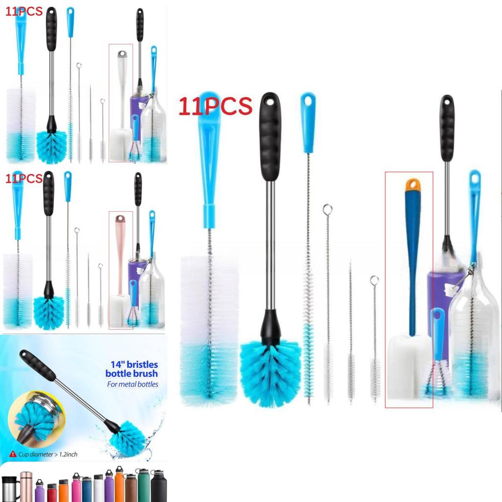 Pp Material Narrow Bottle Brush Cleaning Kit For Home Water Bottle And Pipe Maintenance
