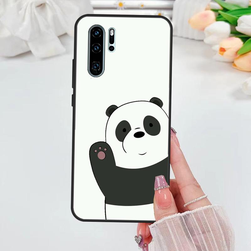 Cartoon Panda Bear Case For Huawei Nova 9 10 SE 5T 3i 8i 11i Y60 Y61 Y70 Y90 P20 P40 P30 Lite P60 Pro P Smart
