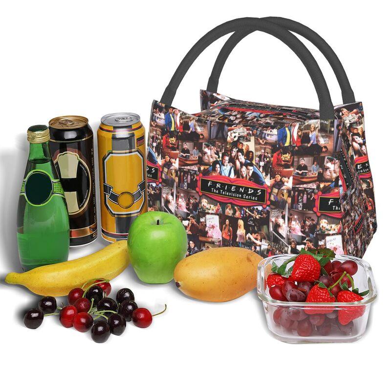 Classic TV Show Central Perk Friends Insulated Lunch Bag Women Reusable Thermal Oxford Bento Tote Bags for Work Travel Picnic
