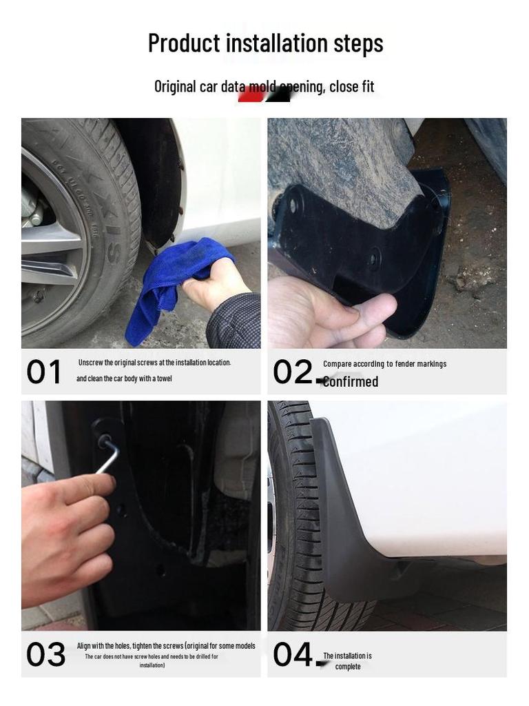 Toyota Crown Kluger 2021-2025 Mudguards for Front and Rear Tires