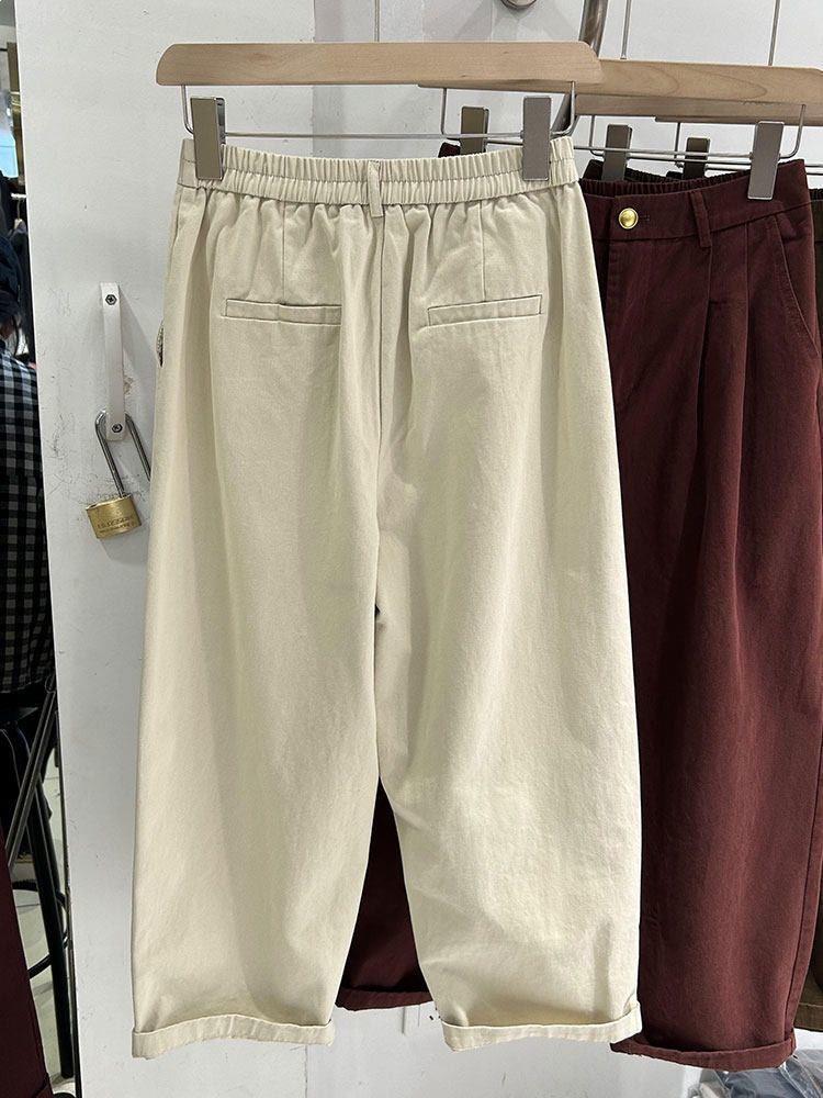 2026 Spring Women's Petite Korean-Style High Waist Slimming Carrot Pants