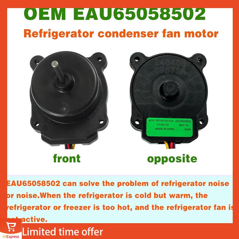 

Fresh EAU65058502 EAU64843805 RFD3410A102A Refrigerator Condenser Fan Motor For Replace AP7178309 PS16662422 чёрный