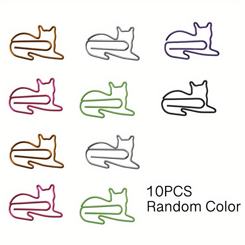 

Скрепки для бумаги в форме кошек 6 цветов Милые животные Скрепки-закладки для заметок Креативные забавные офисные принадлежности Цветные держатели для заметок