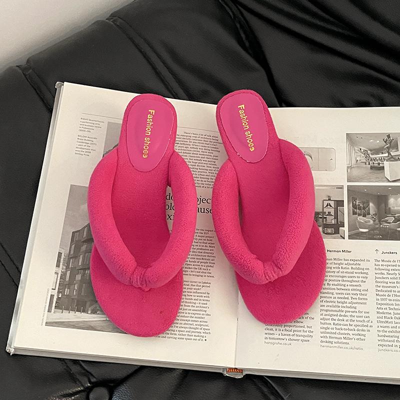 Summer Design Clip Toe Women Slippers Wedges Heel Party Dress Ladies Shoes Zapatos Mujer