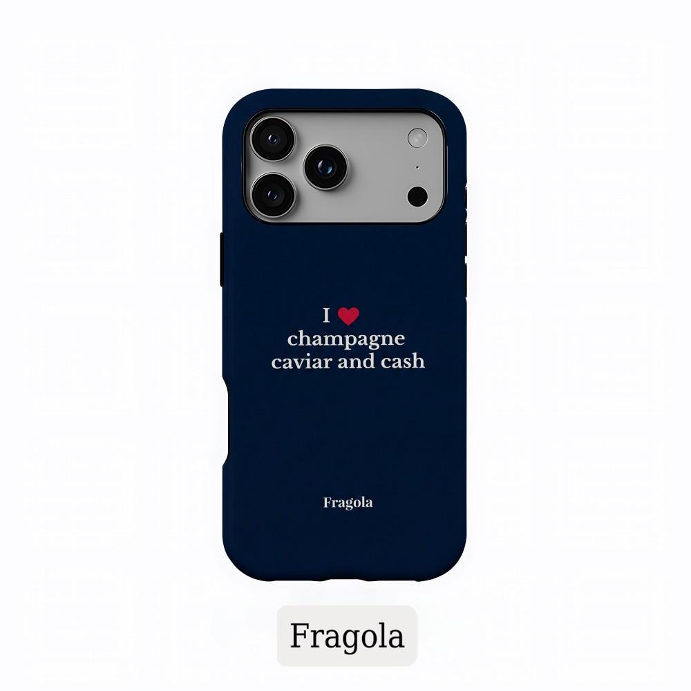 Luxury Clmj Fragola Personality Text Phone Case for Samsung Galaxy S20 S23 S24 S25 FE Plus Ultra 4G 5G Double-layer Back Cover