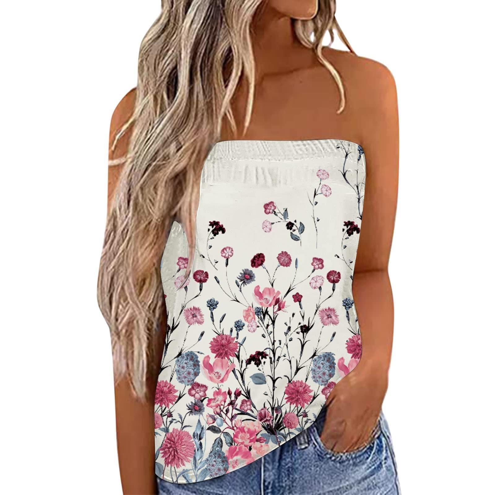 

Женский летний сексуальный топ без рукавов с открытыми плечами, пляжный жилет без бретелек, рубашка-бандо, сексуальные топы с открытой спиной XL розовый