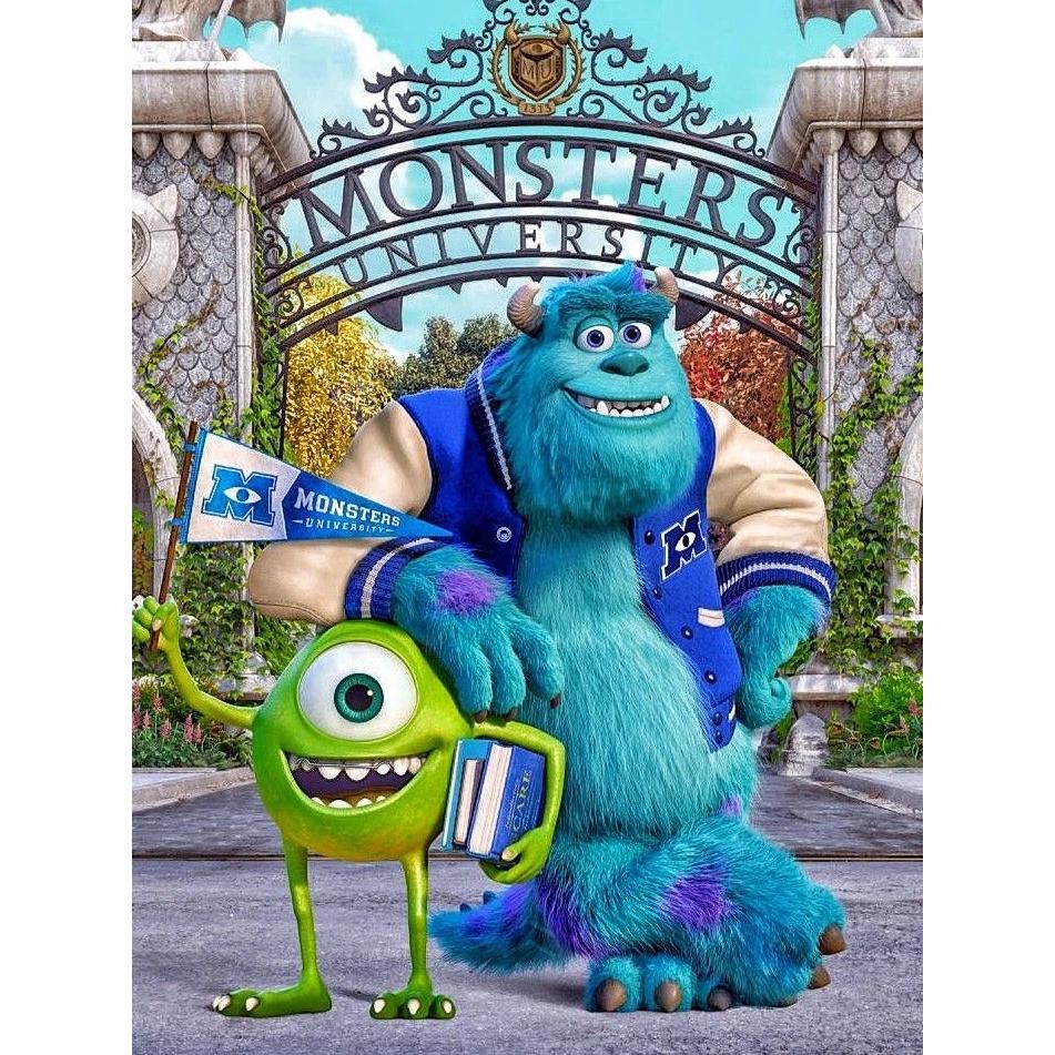 Monsters Inc Diamond Embroidery Cartoon Round Diamond Painting New Mosaic Puzzle Rhinestones Home Wall Decor