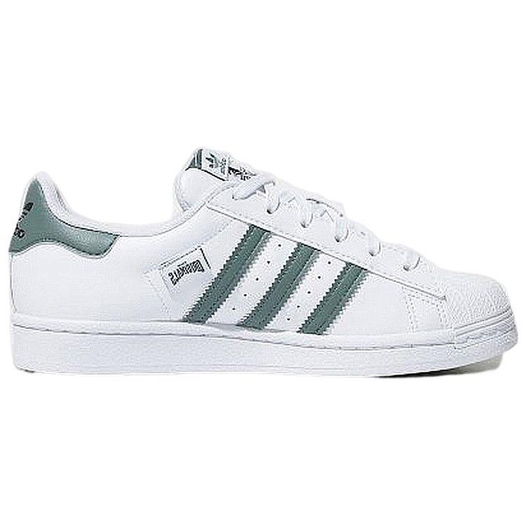 Adidas Superstar Originals Labels Unisex Sneakers White Cloud-White Hazy-Emerald HQ6455