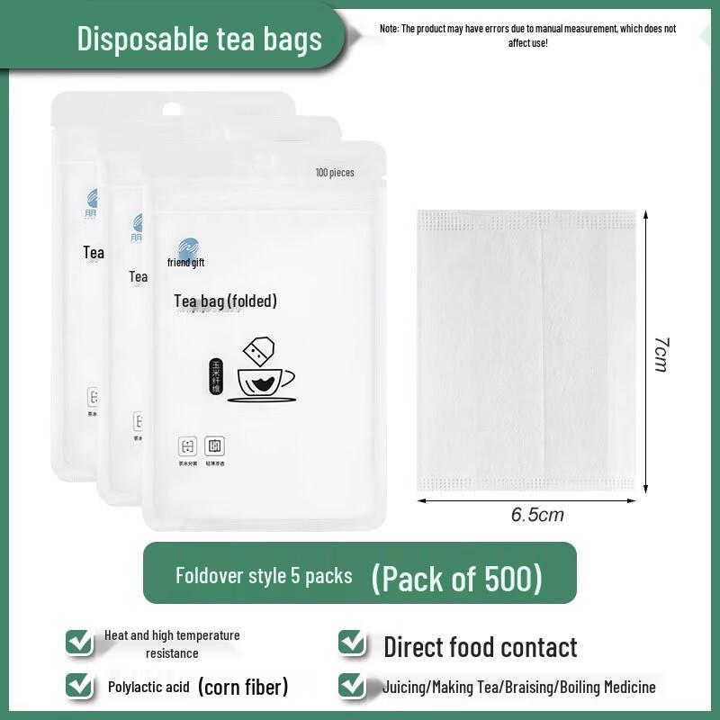 AVADEN Disposable Corn Fiber Tea Filter Bags