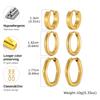 Set Hoops, Stainless Steel Hoop Earrings for Women, Geometric Round Square Huggies Hoops Earrings Cartilage Punk Jewelry