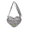 Fashionable Heart Leopard Print Oulder Bags Women's Crossbody Phone Bags Autumn Winter New Versatile Single Strap Bags Portable