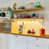 Motion Sensor Ultra-Thin Under Cabinet Light LED USB Lighting Kitchen Closet Wardrobe Lamp Rechargeable Magnetic LED Night Light