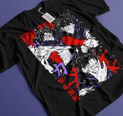 Bloody Choso T-Shir Japanese Manga Jujutsu Kaisen Horror Anime Gift Black Shirt