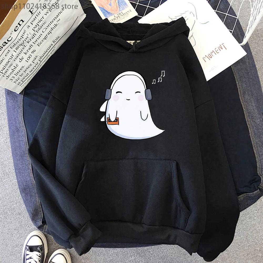 Listen Music Napstablook Ghost Hoodies for Halloween Undertale Game Sweatshirt Hooded Women Kawaii Hoodie Men
