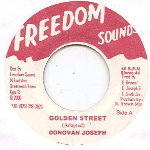 

7inch Record DONOVAN JOSEPH - Golden Street (Label Damage) none Freedom Sounds Jamaica Reggae, Ska & Dub