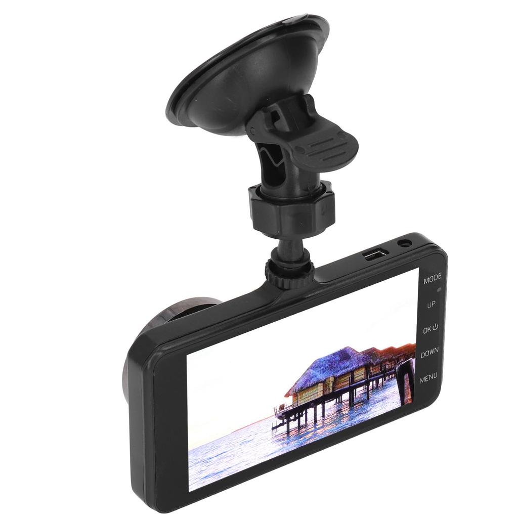 4 Inches Touch Screen Car DVR 1080P HD Night Vision Dual Lens Dash Cam 170 Degree Wide Angle Car