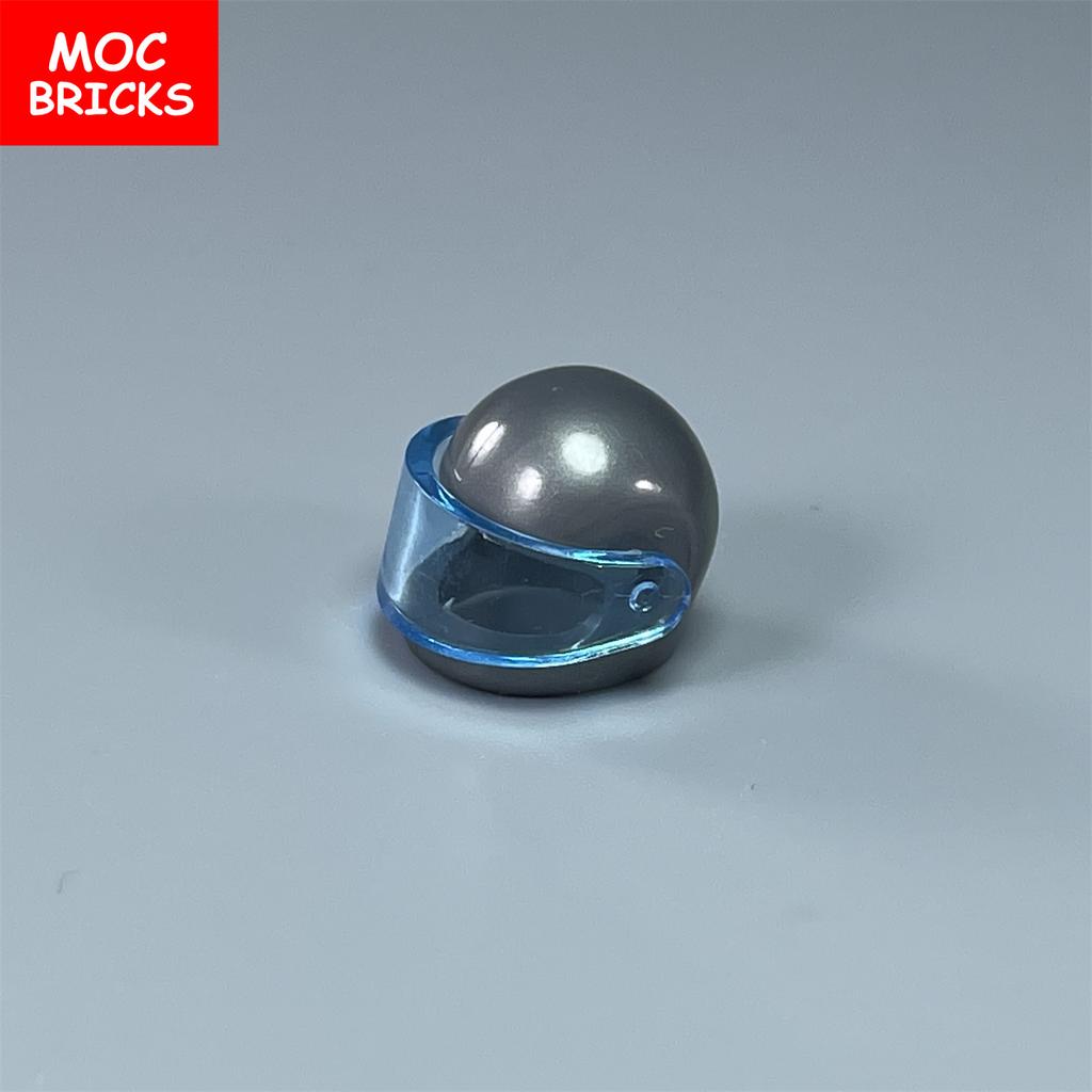 Non-Toxic 4Pcs/Lot Moc Bricks 30006 30124 88415 2446 City Motorcycle Helmet Visors Action Figure Accessory Assembles Particles Toys Gifts