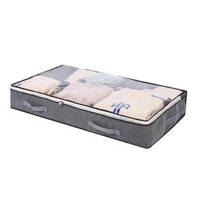 Foldable Under Bed Storage Bag Clothes Storage Bin with Clear Window & Handles Dustproof Clothes Bag Multifunction for Bedroom