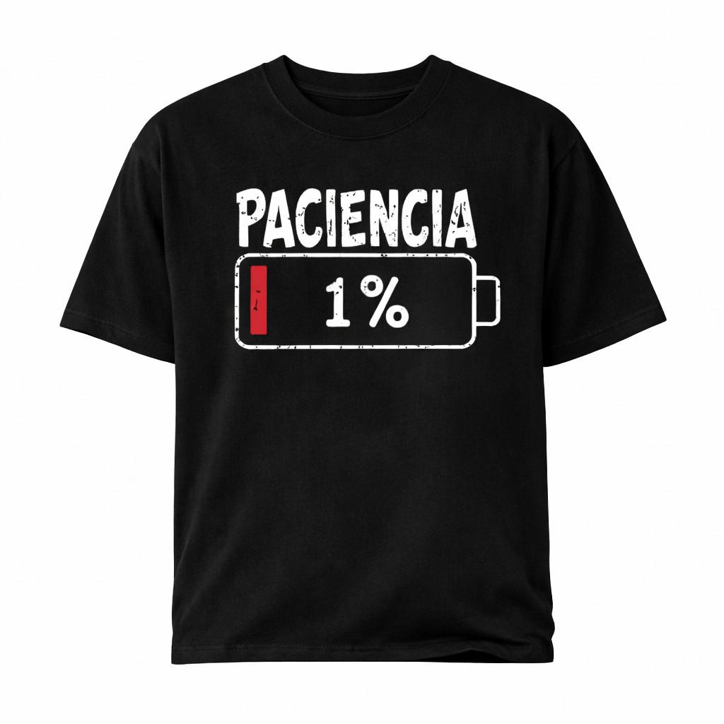 PACIENCIA 1% Battery Graphic T-Shirt Funny Patience Low Battery TShirt S разноцветный