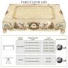 Weihnachtliches Motiv-Tischtuch Vintage Landhausstil Weihnachtsmann Weihnachtsbaum Muster Design