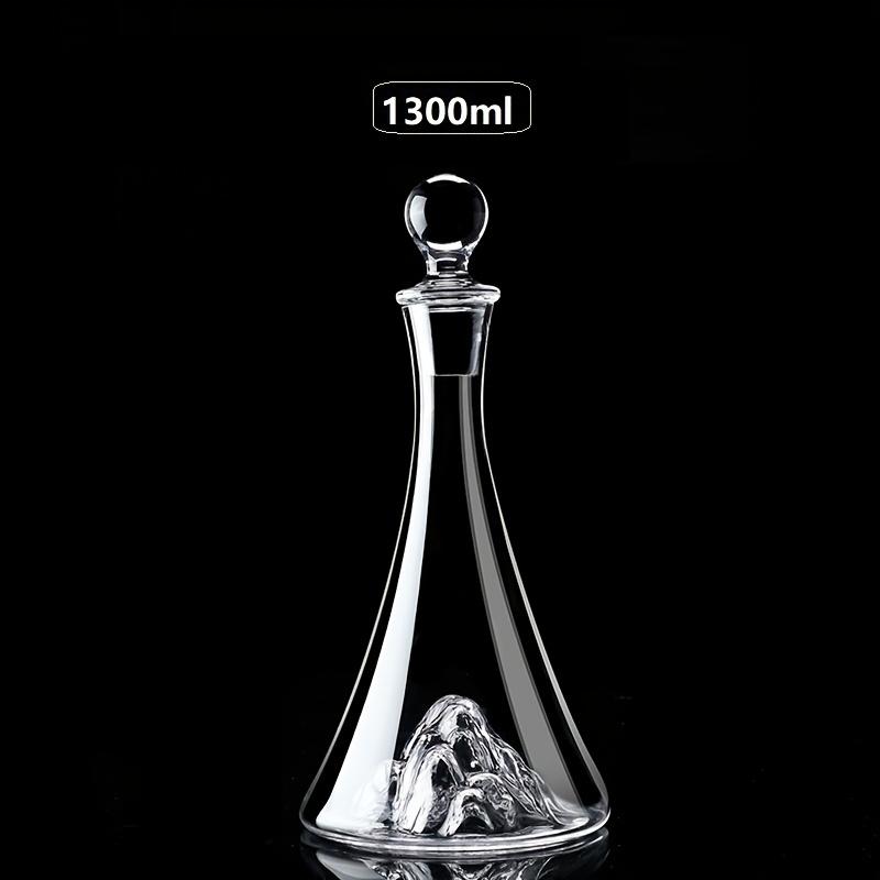 

Handcrafted Wine Decanter Featuring an Ice Mountain Motif, Perfect for Aerating Red Wine Without The Need for Electricity 1300ml