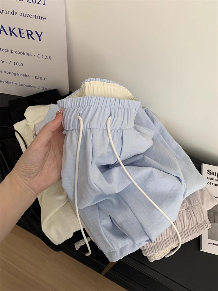 Plus Size Women's Cream Slimming Wide Leg Pants - Milk Skin Paper Fabric