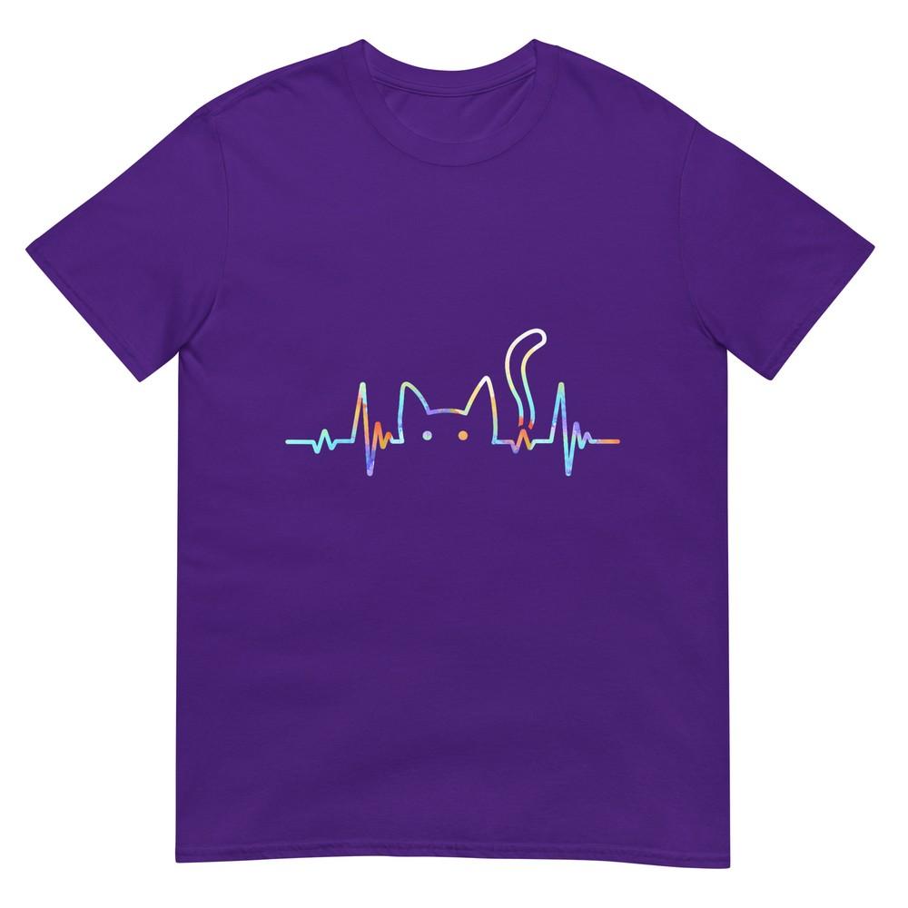 Heartbeat Cat Lover Animal Silhouette Cute Cat Tshirt