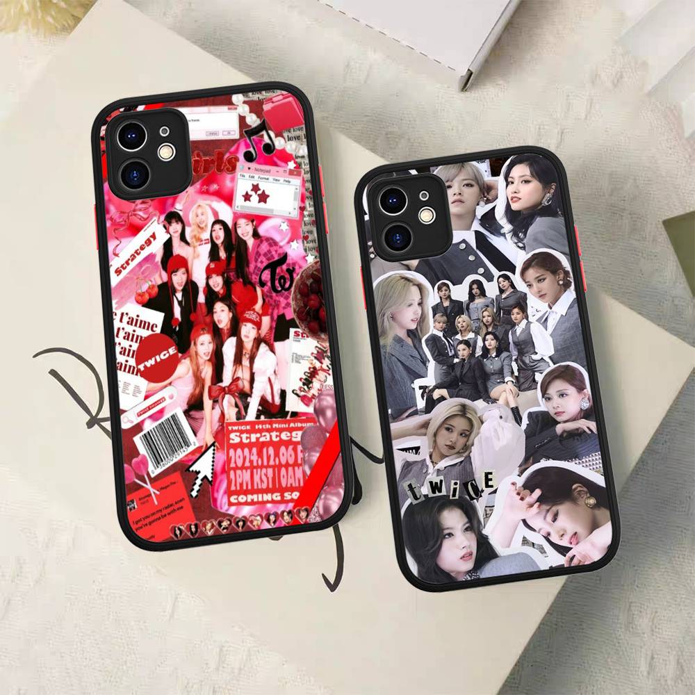Kpop T-TwiceS Phone Case For Iphone 16 14 15 16 13 12 11 16 Pro Max X XS MAX Plus Cover Matte TPU