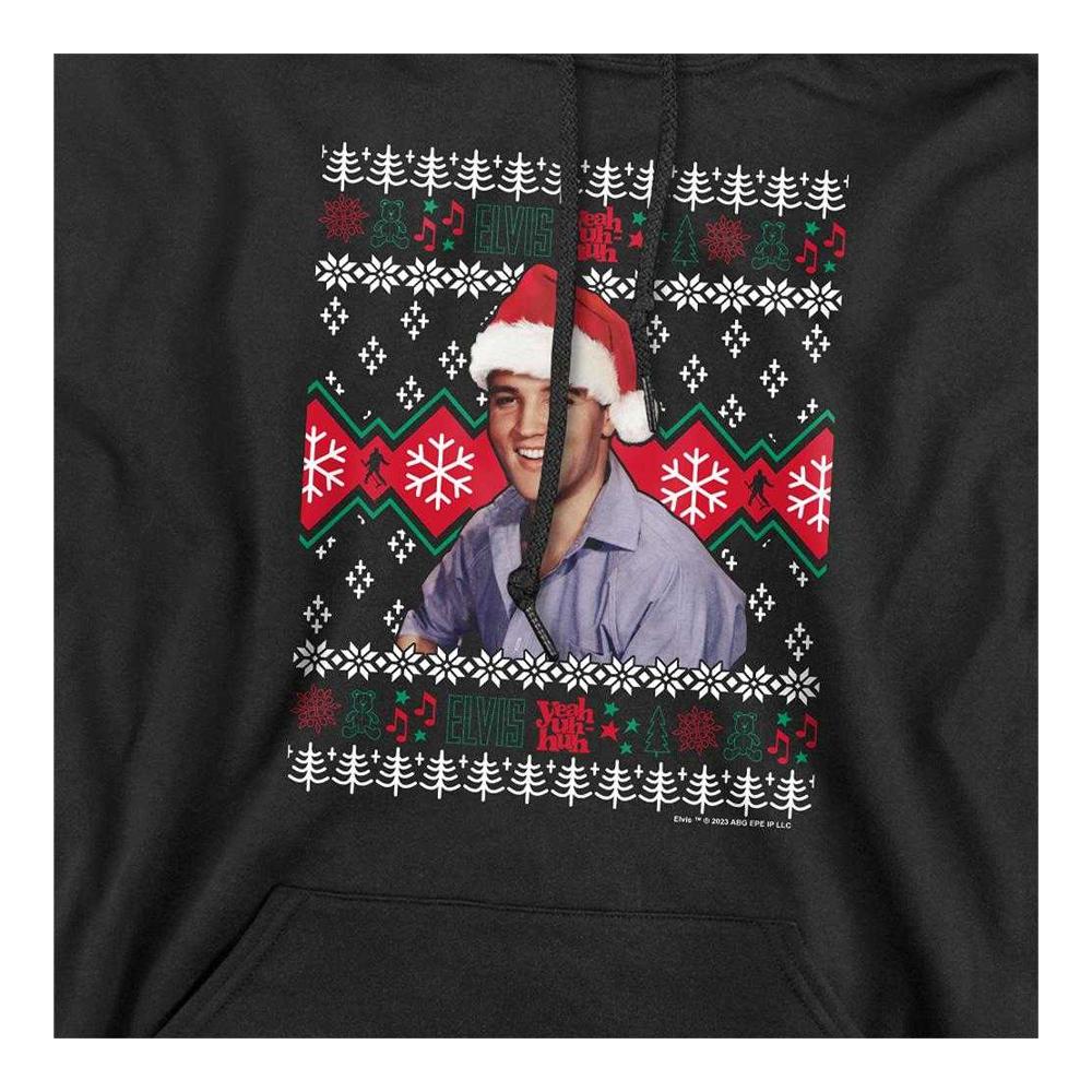 Elvis Presley Unisex Adult Ugly Christmas Sweater Hoodie