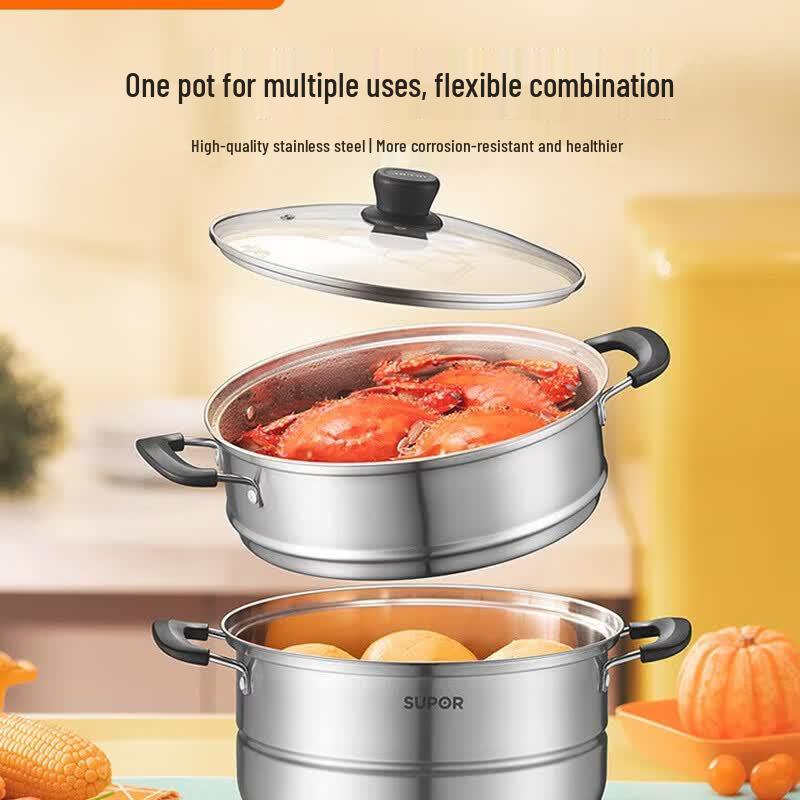 SUPOR EZ26BS12 Stainless Steel Multi-Function Steamer
