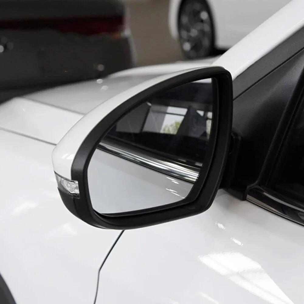For Hyundai Tucson 2015-2019 Car Rearview Side Mirror Rain Eyebrow Shield Cover Frame Sticker Protector Exterior Part Carbon