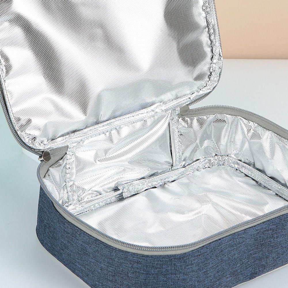 Square Lunch Box Thermal Insulated Lunch Pail Soft Cooler Lunch Bag Work