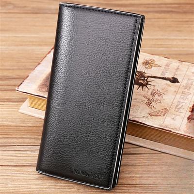 Herren Lange Geldbörse PU Leder Clutch Geldbörse Großer Kapazität Kartenhalter Reißverschluss Münzbörse Magnetischer Verschluss Business Geldbörse